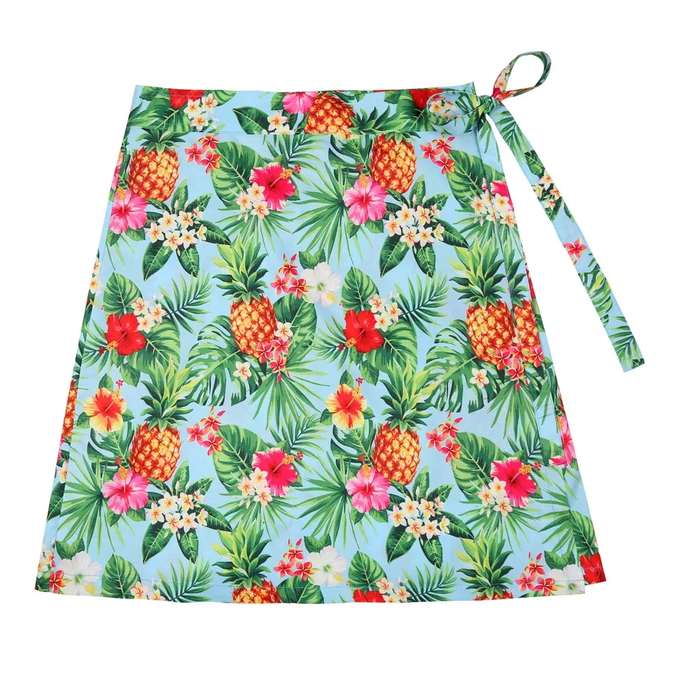 skirt Floral Pineapples Palm Sarong Flowers Printed Summer Skirt SS0015 Women Sexy Travel Beach Cover Up Wrap Skirt Jupe