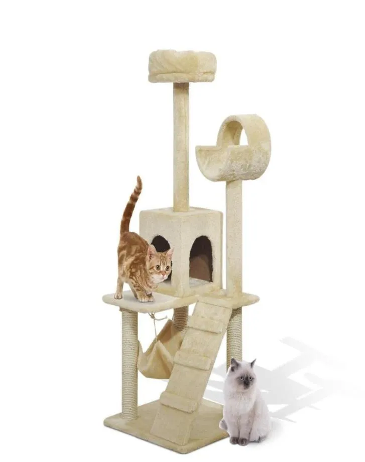 Kedi mobilya 52quot kedi ağacı çizme kulesi sonrası kınamak evcil hayvan kedicik ev qylumw bdesports6473660
