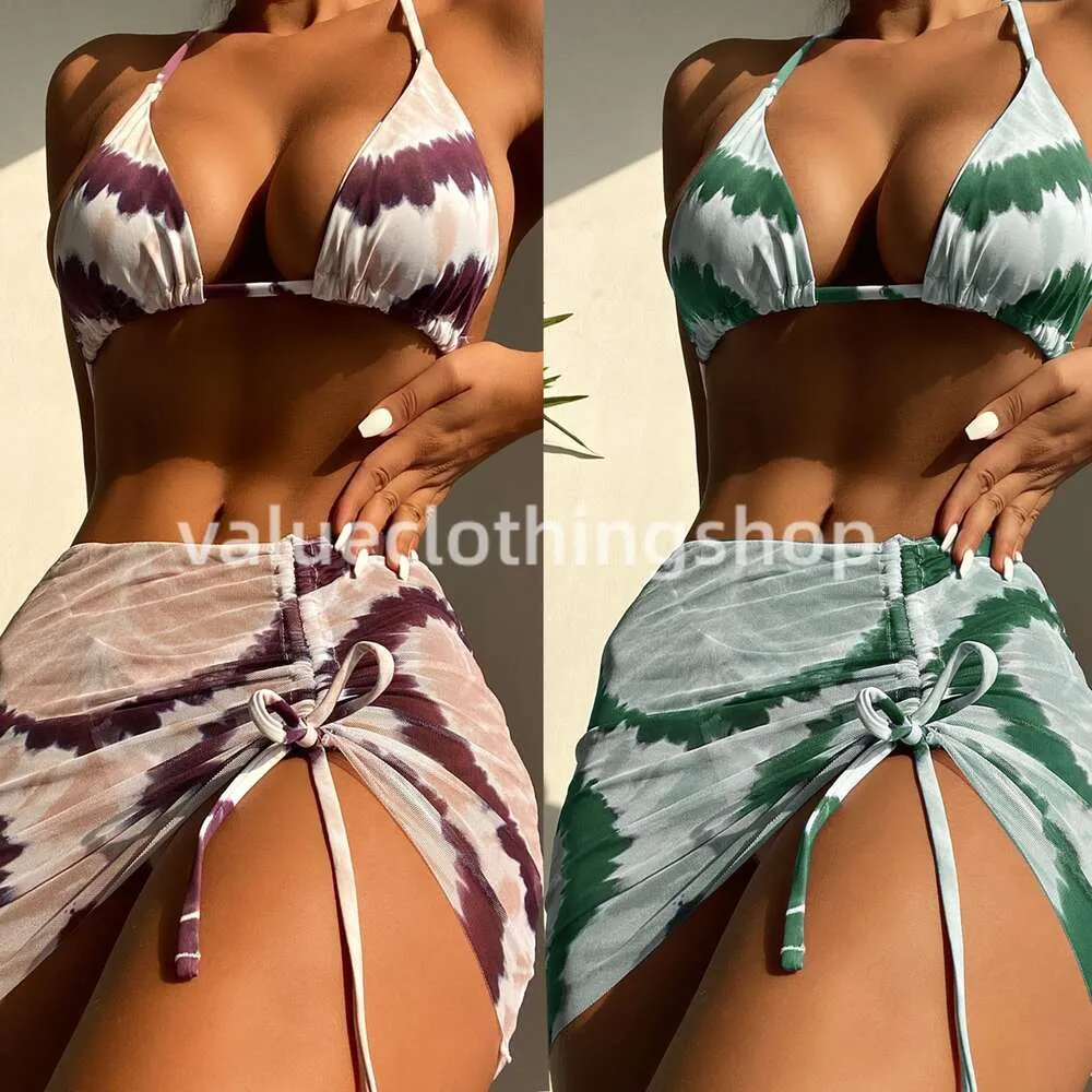 Mesh three piece split Swimsuit Bikini bikin lz490