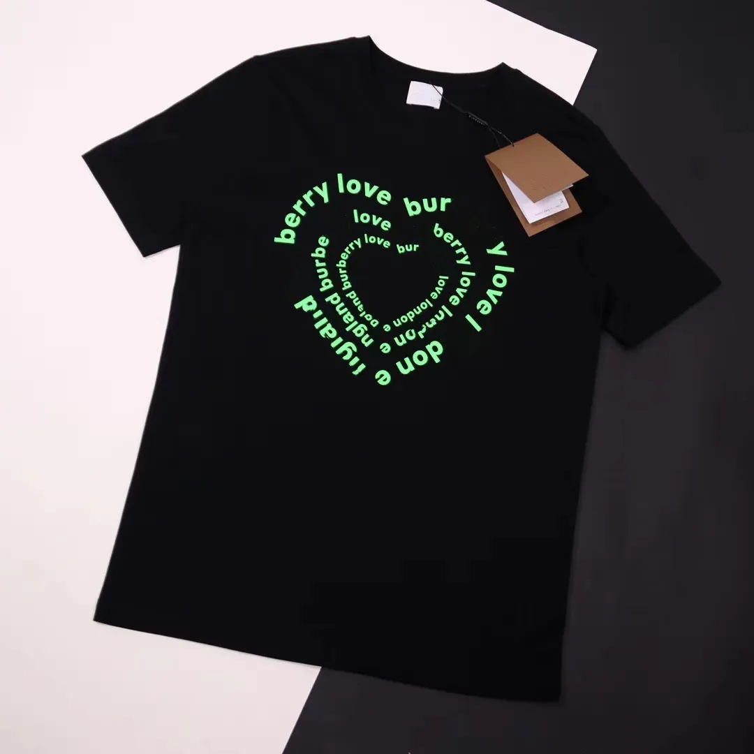 kids designer clothes kid t shirt fasion heart-shaped child graphic tee 100% cotton summer baby clothes girl boy clothe Short sleeve Letter brand Parent child clothing