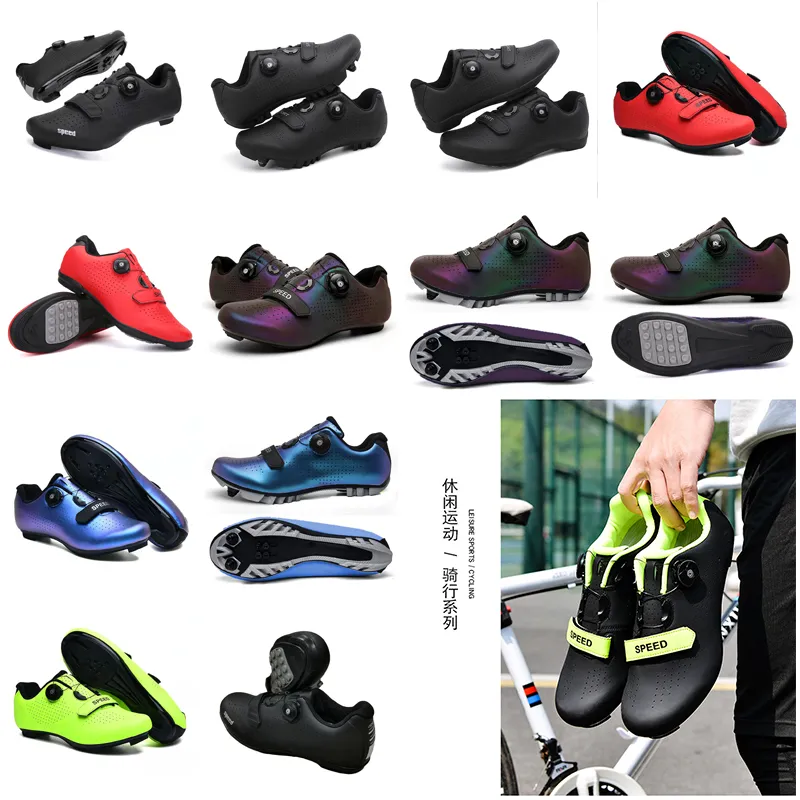 Cycling Shoes Men Sports Dirt Road Bike Shoes Flat Speed Cycling Sneakers Flats Mountain Bicycle Footwear wres GAI