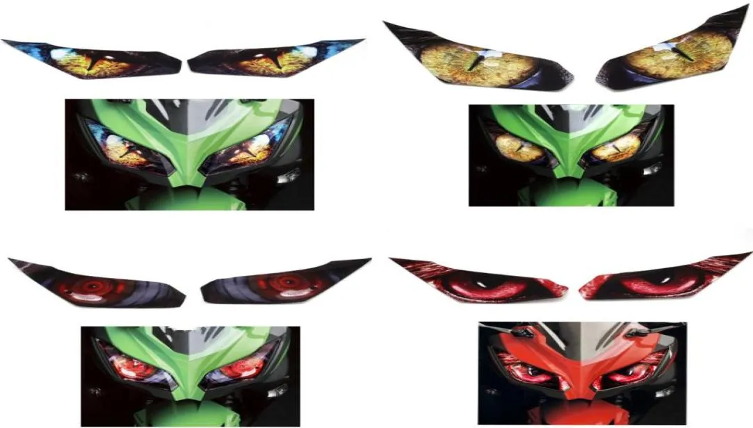 For Kawasaki ninja250 300 Motorcycle accessories Headlight stickers Moto modification9550764