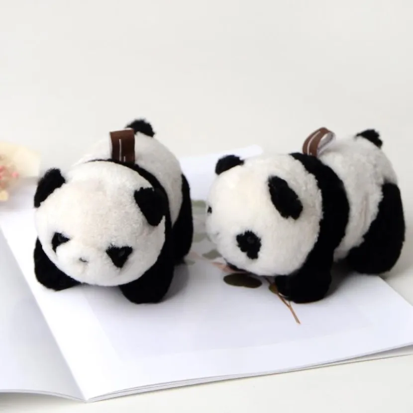 Creative Fashion Plush Animal Panda Keychain Par Auto Key Chains Key Rings Women Charm Car Bag Pendant Christmas Gift Jewelry240B