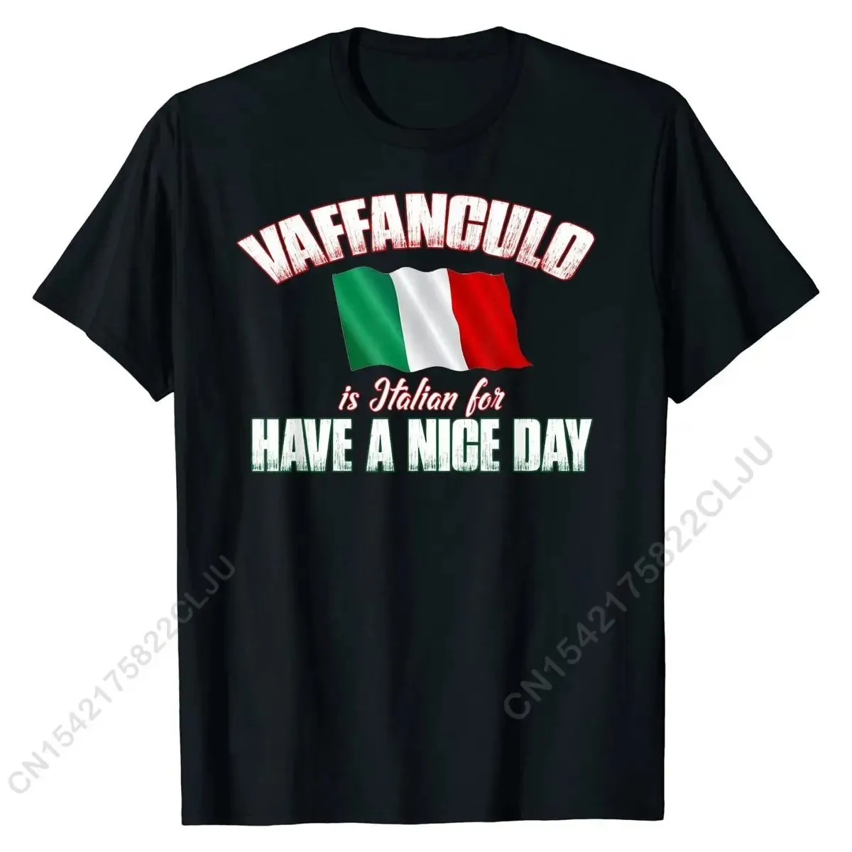 Vaffanculo tenha um bom dia camisa-engraçado italiano camiseta de algodão estudante masculino camisetas grupo design simples 240220