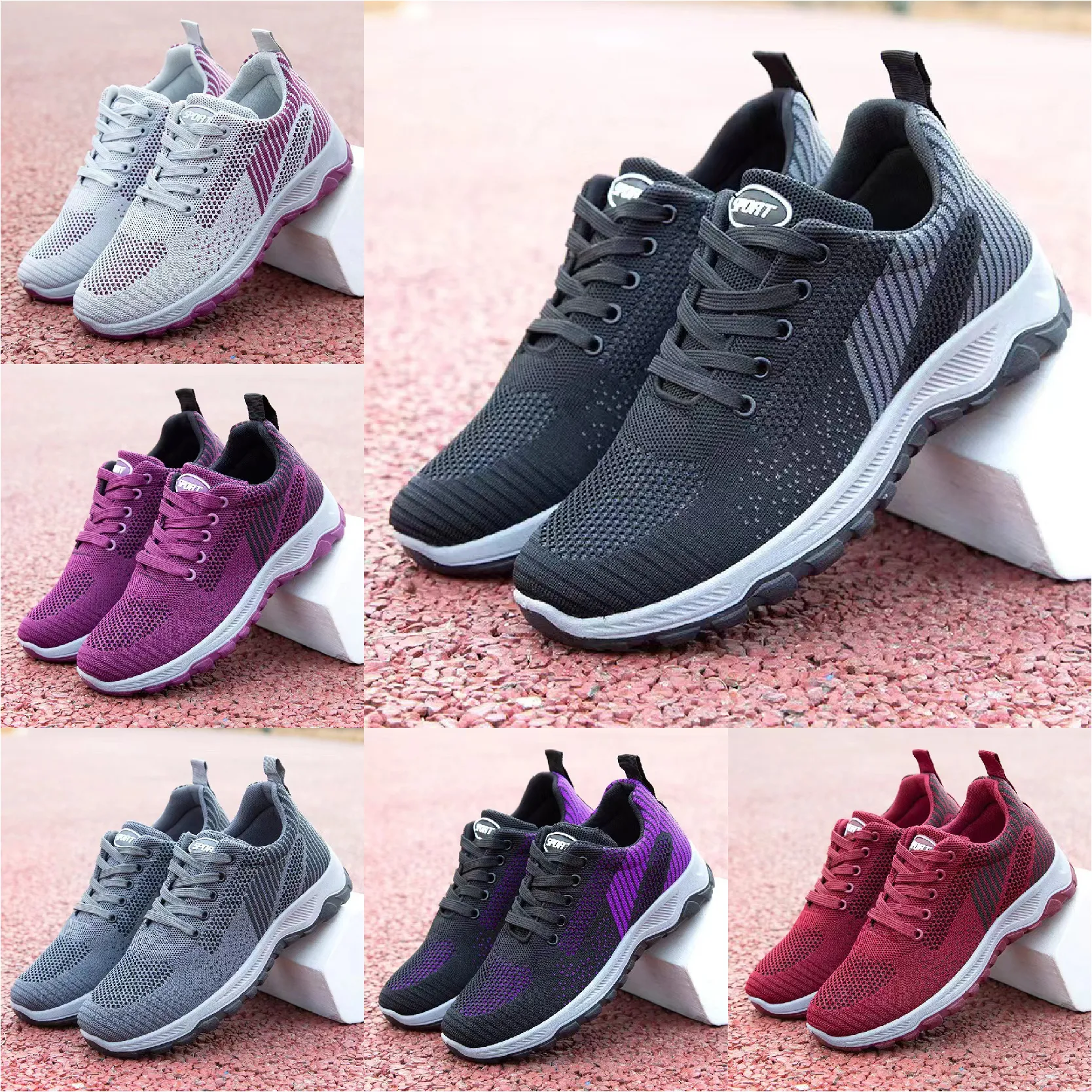 Sports shoes for male and female couples fashionable and versatile running shoes mesh breathable casual hiking shoes 206