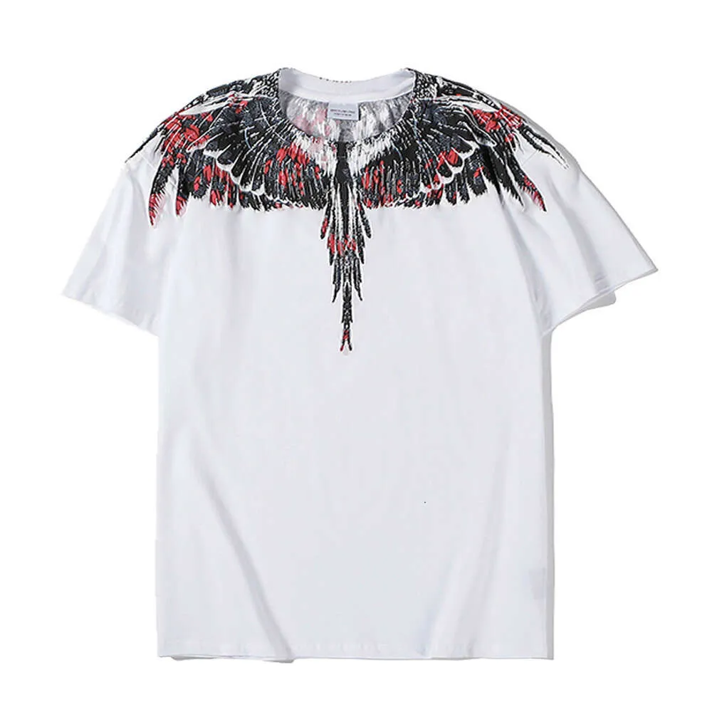 Designer men's T-shirt and women's top Fashion Brand mb Short Sleeve Marcelo Classic Phantom Wing T-Shirt Color Feather Lightning Blade Couple Half Sleeve T A9MR