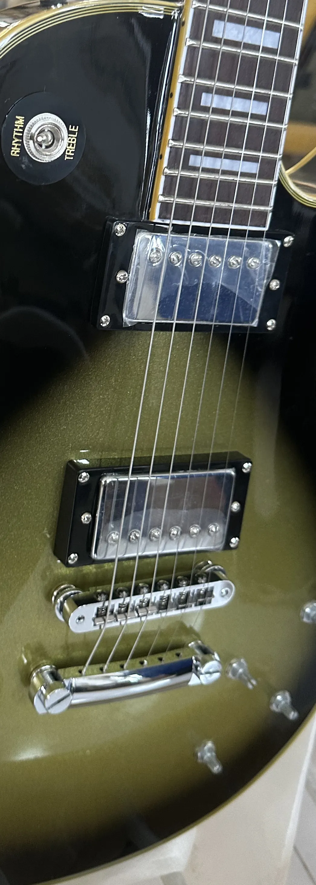 Standardowa gitara elektryczna, gitara elektryczna SG, mozaika kwiatowa, burgund, srebrne vibrato