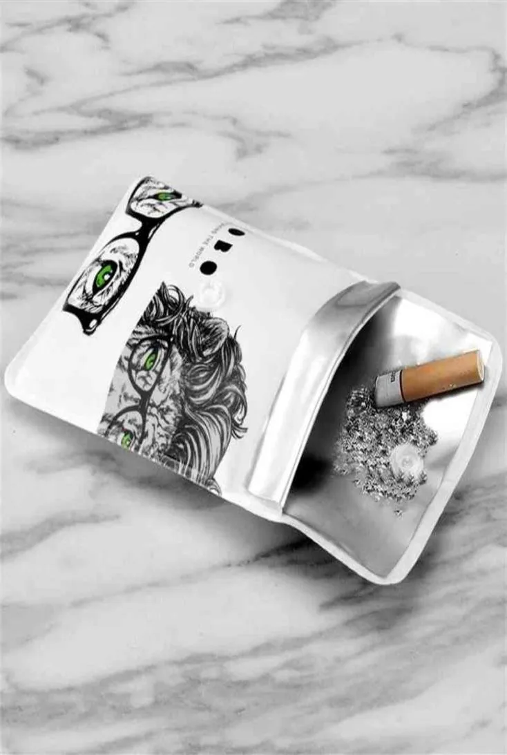 5 pz / lotto Posacenere tascabili da viaggio portatili per vassoi di cenere di sigarette Auto da esterno PVC ignifugo Ecologico Borsa per cenere Elep 21045281243