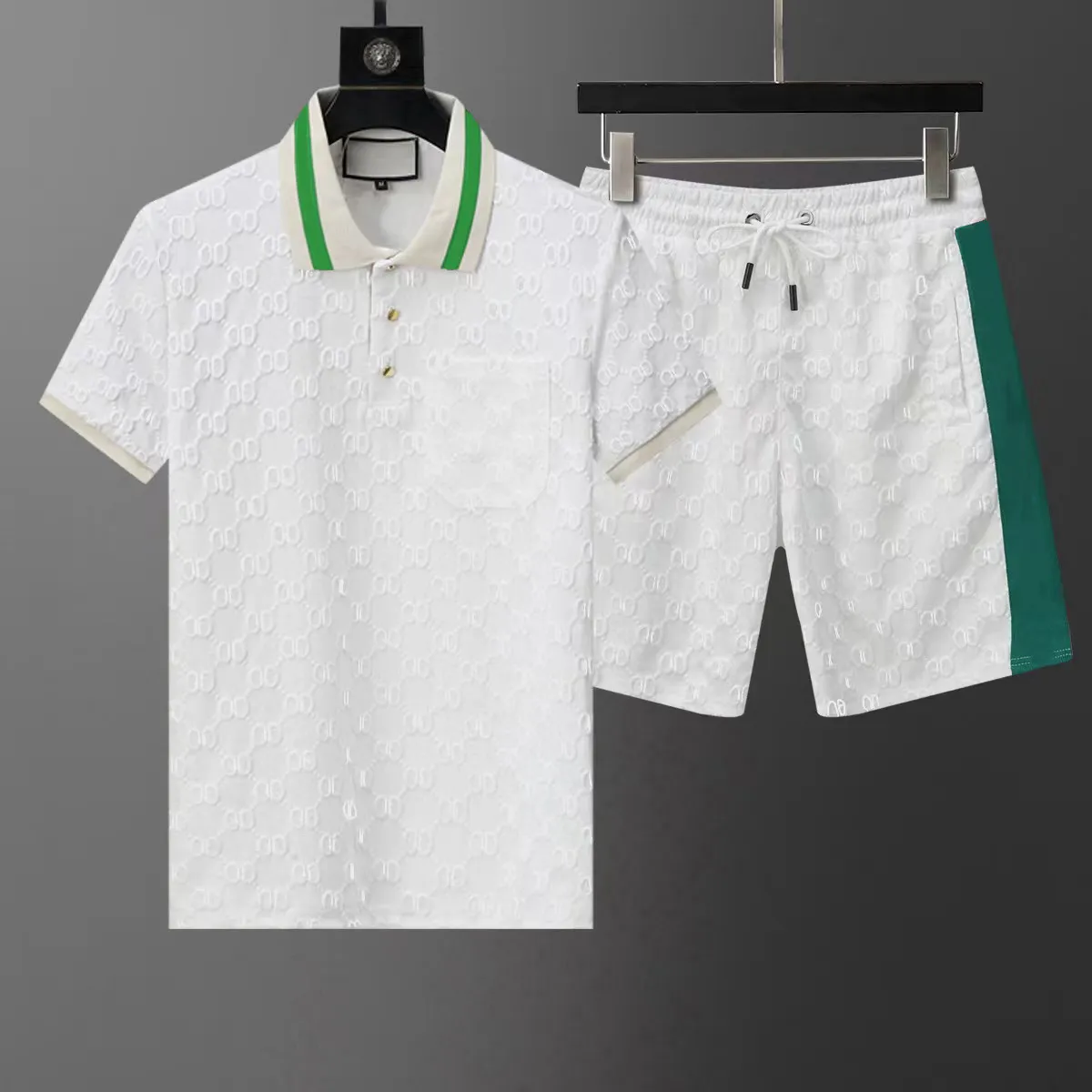 Мужская короткая одежда, дизайнерский комплект для бега и бега Fiess, спортивная одежда, футболка с круглым вырезом, шорты-поло
