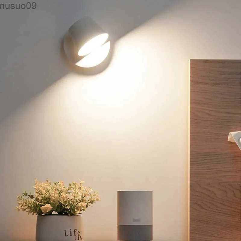 Wall Lamp 350 Rotating LED Wall Light Lamp for Reading Free Rotation Night Light Indoor