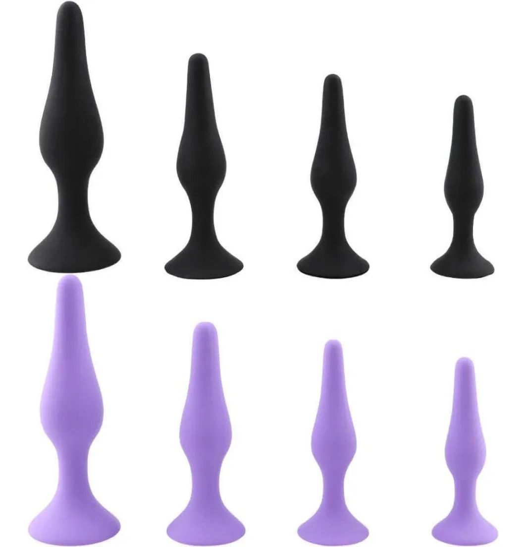 Massage artiklar 4 storlekar silikon anal plug pärlor rumpa plugg för nybörjare sexleksaker för män gay anus dilator prostata massager nr vibra6227914