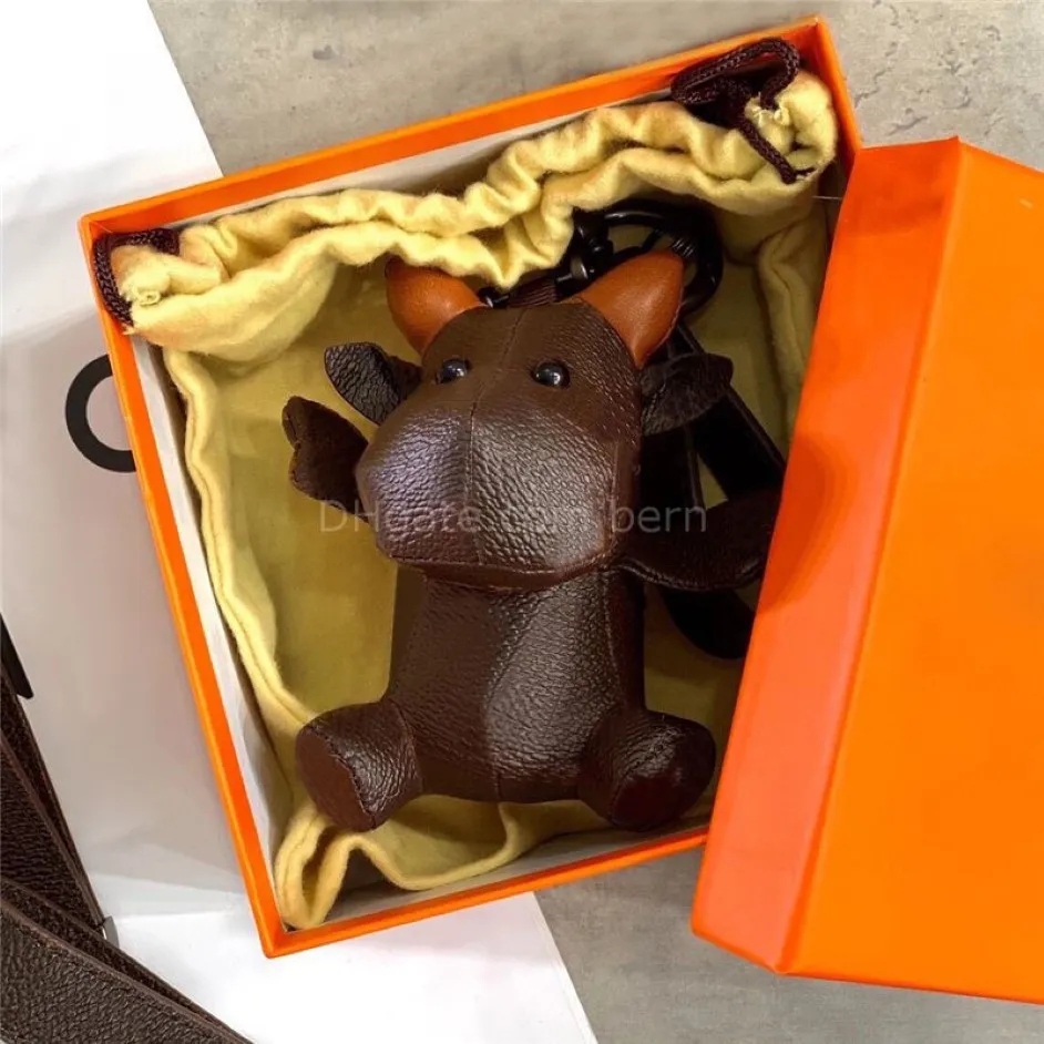 مصمم 3D OX Creative Bey Bear Rings Pu Leather Cow Letter Battern -Carkain مع Box Box2786