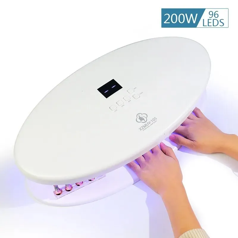 72W Nail Dryer Machine 96 LEDs UV Manicuring LED Lamp Large Volume Home Use Salon for Drying Gel Polish Nails 240229