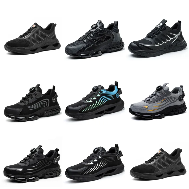 Running shoes GAI seven Men Women triple black white dark blue Mesh breathable Comfortable sport sneaker