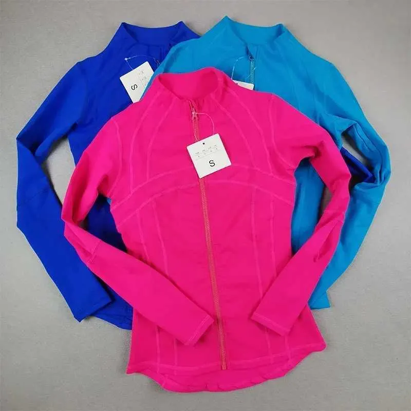 Trainingsanzüge für Damen LULU Sportjacke mit Reißverschluss für Damen, schnell trocknend, zum Abnehmen, Fitness, Yoga-Set, Gewichtsverlust, Fitness-Set, Morgenlauf und langer Schlaf J0305