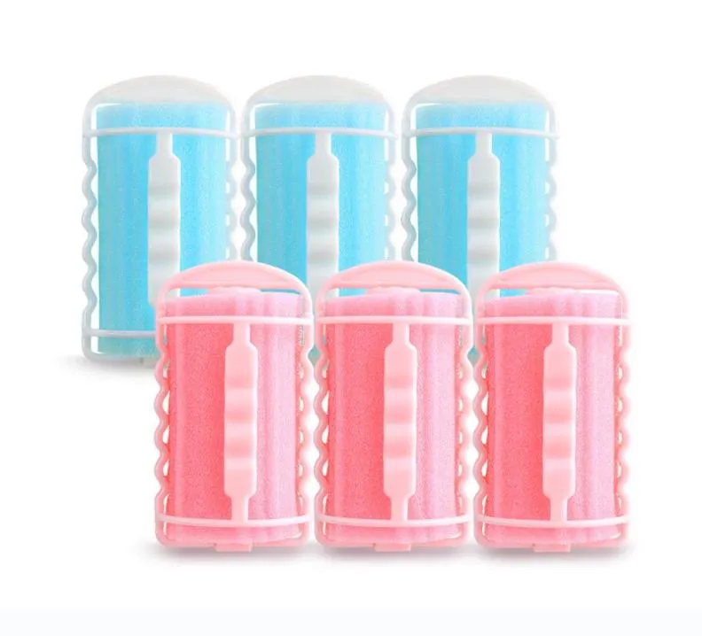 6pcs Hair Foam Rollers Home DIY Sponge Magic Curlers Roll Bangs Curls Artifact Double Layer Selfadhesive Styling Curler UN4778537594