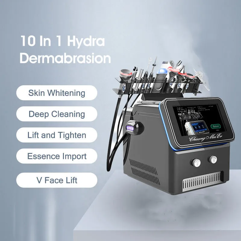 Hot Selling Hydra Microdermabrasie Huidverstrakking Gezicht Verstevigende Contouring Hydra Aqua Jet Hydraterende Scrubber Exfoliërende 10 in 1 Apparaat