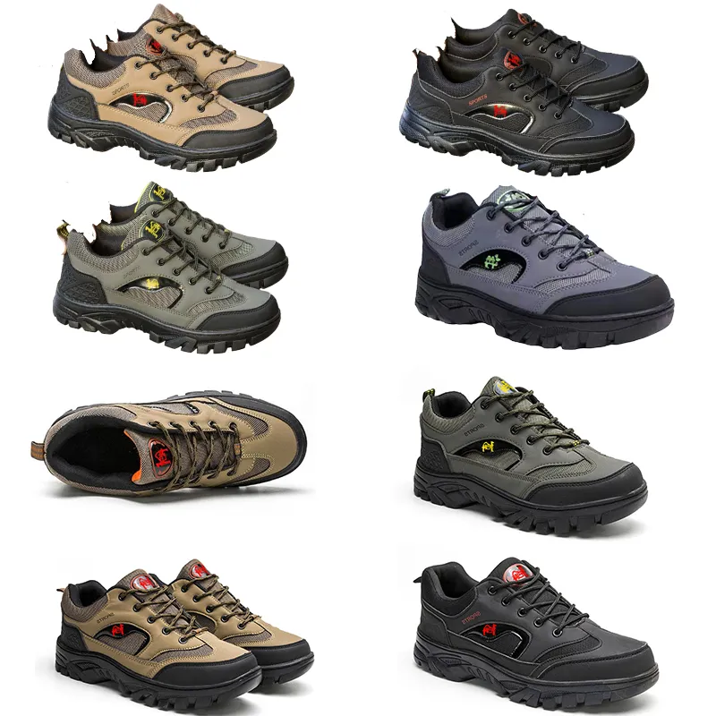 Scarpe da alpinismo da uomo Nuove quattro stagioni Protezione dal lavoro all'aperto Scarpe da uomo di grandi dimensioni Scarpe sportive traspiranti Scarpe da corsa Scarpe di tela moda 40