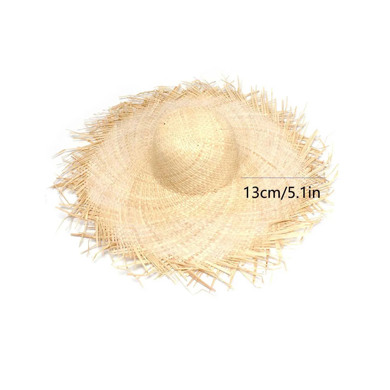 Sombreros de ala ancha Sombreros de cubo Sombrero para el sol para mujer Sombrero de playa ancho Sombrero para el sol grande hecho a mano Sombrero de copa vacío Sombrero para el sol de borde ancho sólido J240305