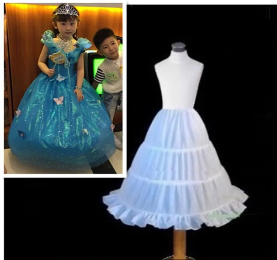 Flower Girl Kids Petticoat Children Crinoline understrumträtt Slip för Little Girl 55 cm Long 3Hoops High Quality Fast 1810319