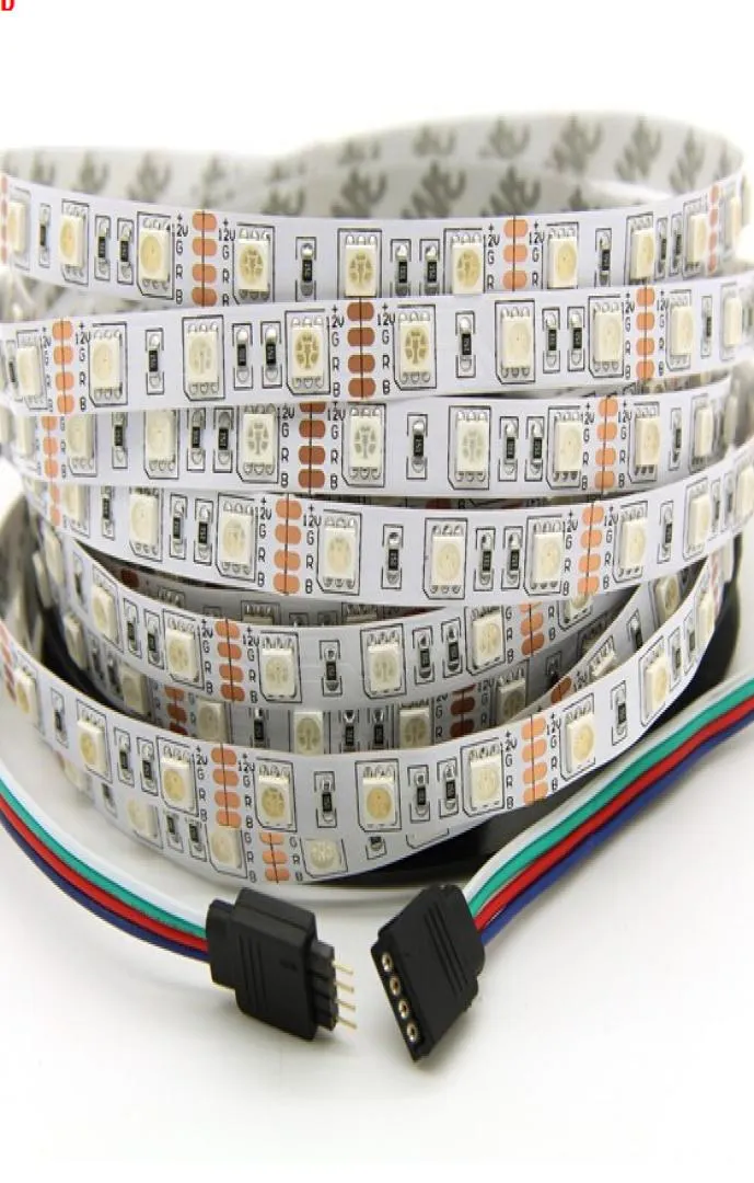 High Birght 5M 5050 LED 스트립 라이트 따뜻한 흰색 빨간색 녹색 RGB Flexible 5M 롤 300 LED 12V 실외 리본 2679520