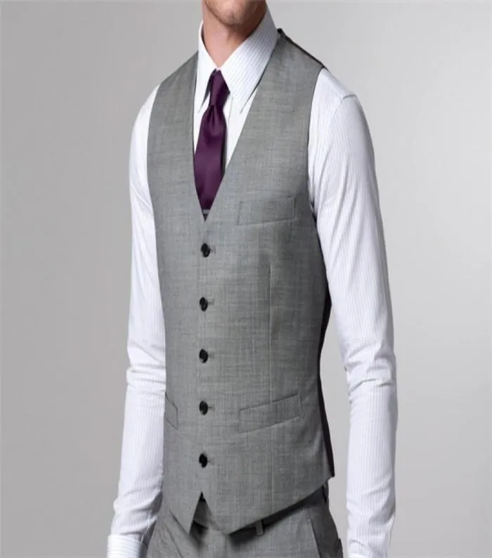 Custom Made Grey Wedding Groom Vests Bridegroom Man Waistcoat Formal Mens Suit Vest New Sytle 20189182902