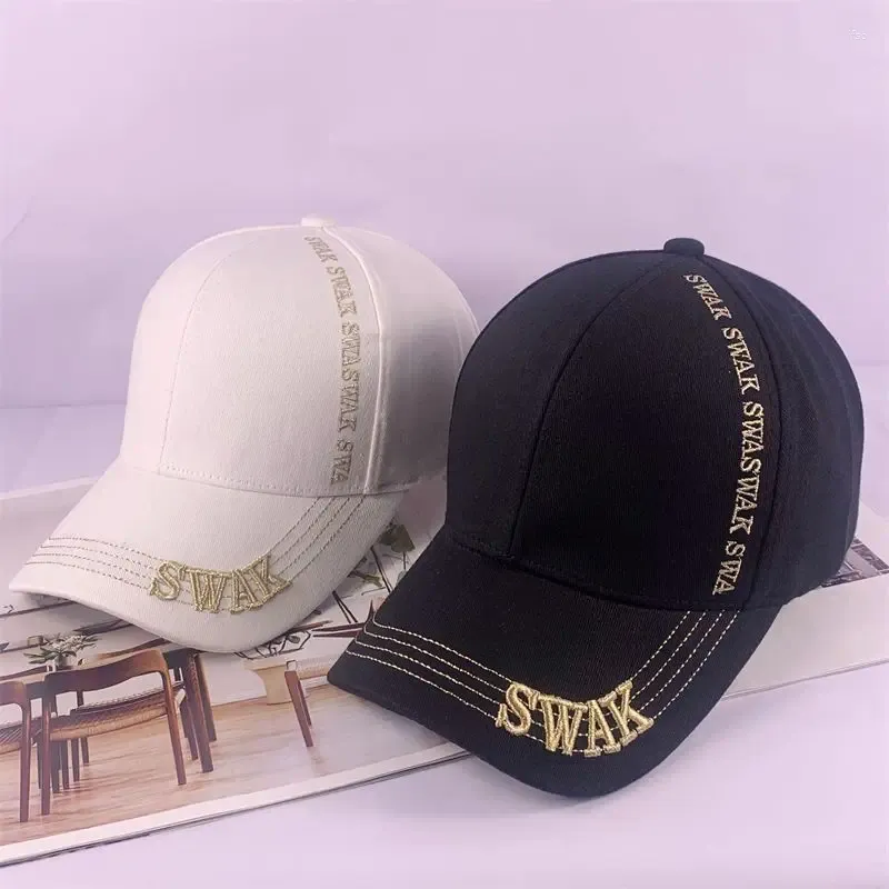 Ball Caps Baseball Cap Korean-Style Spring Summer All-Match Letters Peaked 3-Dimensional Embroidery Sun Shade Outing Hat Tide