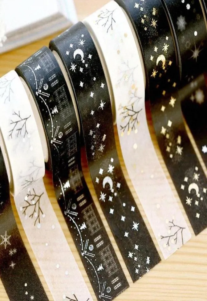 Jonvon Satone Tape Masing Tape Japońskie brązowanie prasowania srebrnego dekoracji Etykiety Diary Hand Book Waski Scrapbooking 2016 6yvu HXCT27189682
