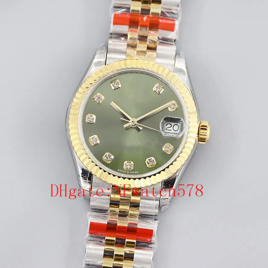 Reloj para mujer, 31 mm, 279171, pulsera con esfera de diamantes, 2824, relojes de pulsera automáticos, reloj resistente al agua con zafiro