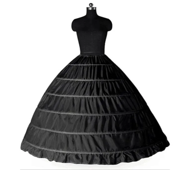 Brand New Big Petticoats White Black Ball Gown Underskirt for Wedding Formal Dress Plus 6 Hoops Crinoline Wedding Accessories151798264672