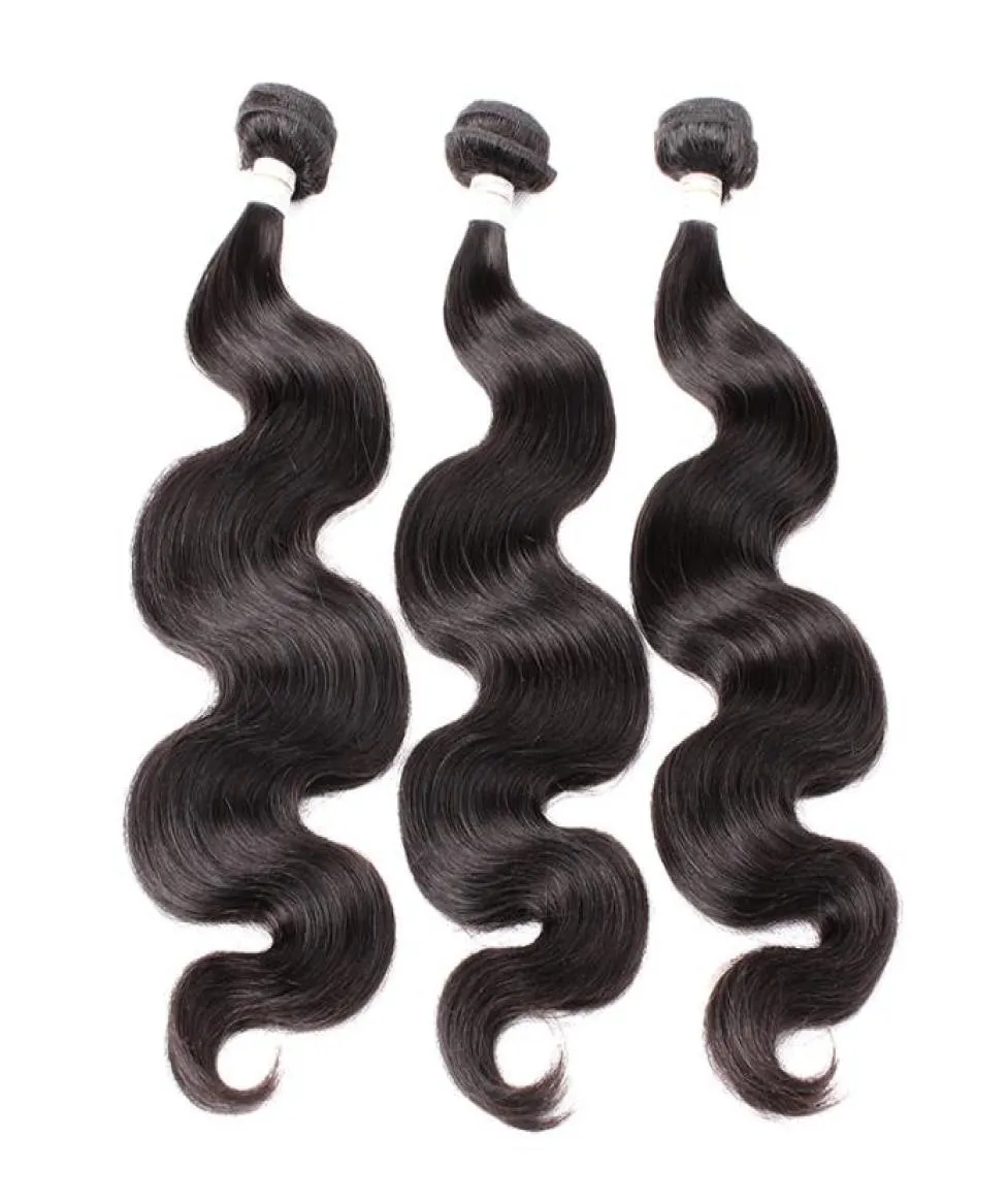 Greatremy Peruwian Hair 3 Bundles Virgin Human Hair Weave Falel Fave Wave Włosy Włosy rozszerzenie Naturalne kolor 4100980