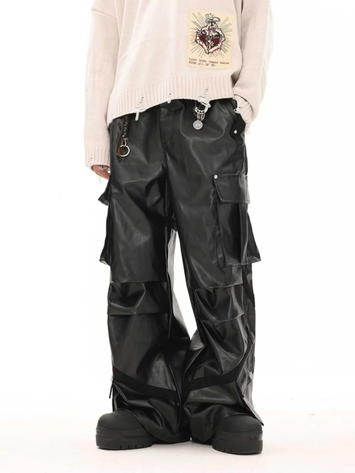 DHgate.com:Men's Pants BTSG retro haute couture multi pocket 