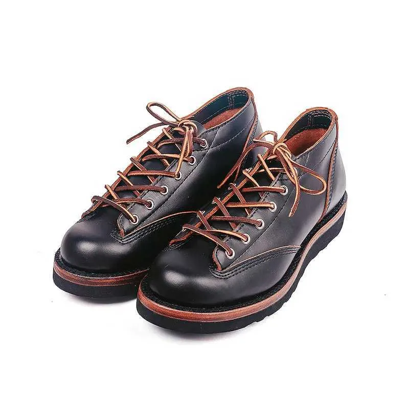 Sapatos ao ar livre Sandálias KOWM couro de vaca Caminhadas sapatos Marrom Martin botas homens corte baixo workwear sapatos de dedo grande na moda sapatos de tornozelo casuais tênis para caminhada YQ240301