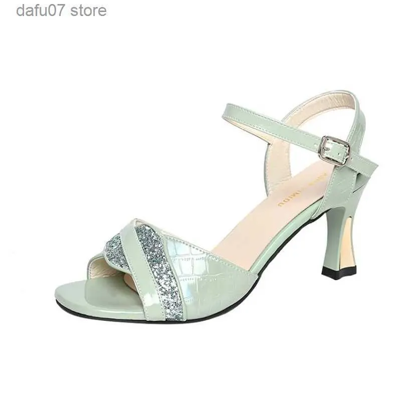 Sandales Sandales d'été pour femmes, chaussures à talons hauts argentés, H2435