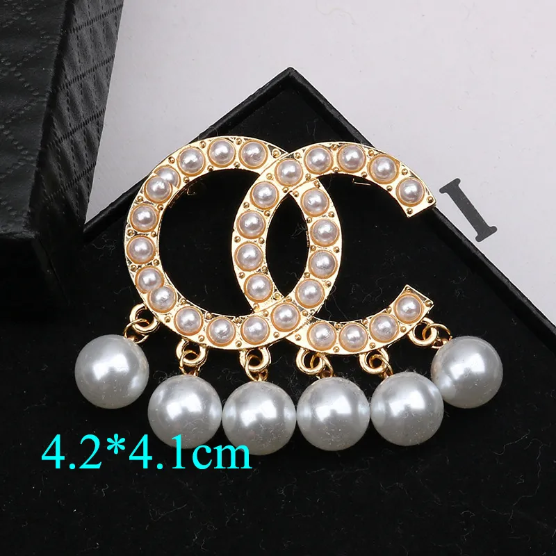 20Style Designer Rhinestone Crystal Pearl Brouches Fashion Fashion Womens Womens Brand Letter Still Brouche Super