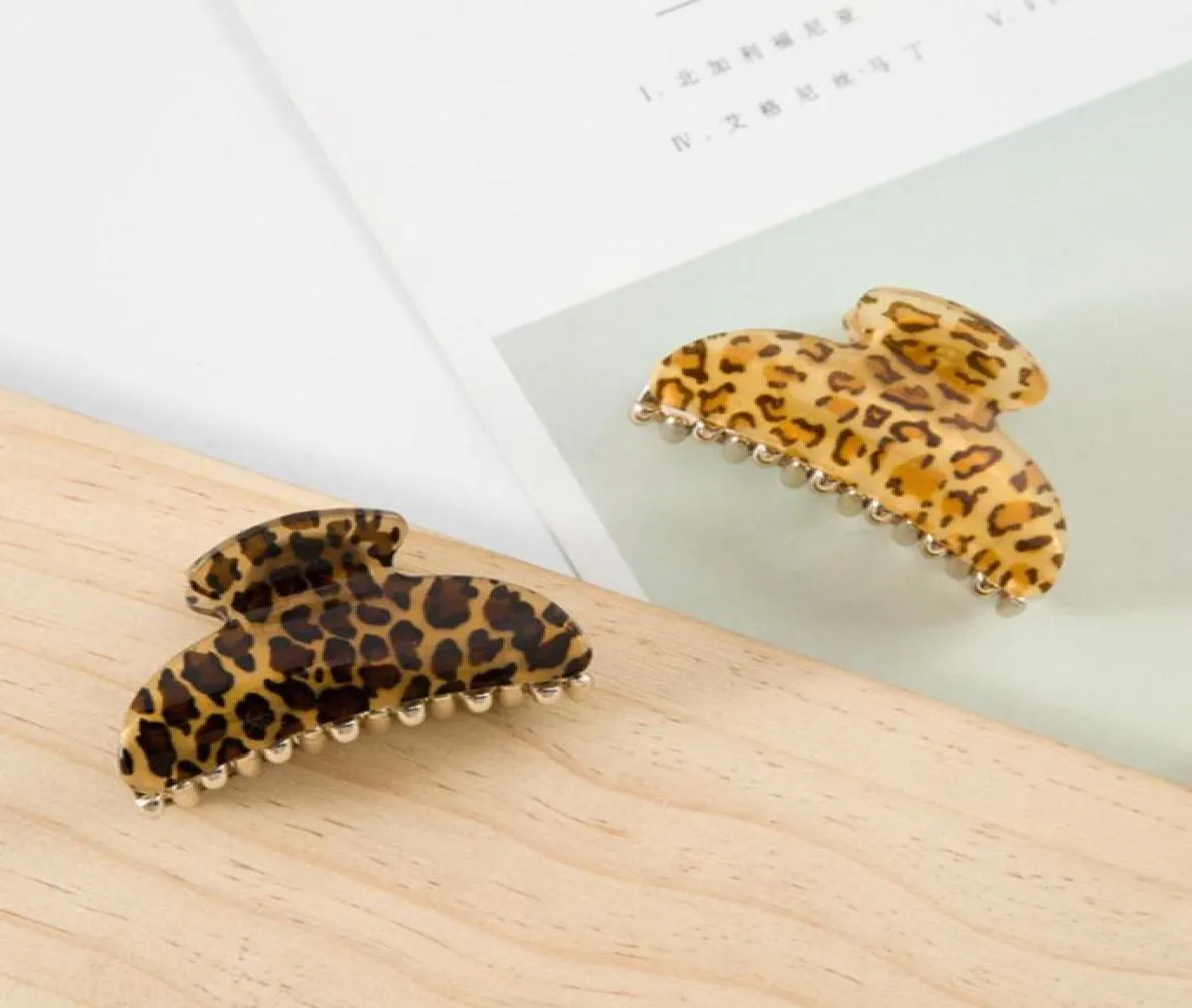 Xugar Hair Accessories Big Size Leopard Hair Claw 479cm Mature Style Clips for Women Girls Crab Barrette Headwear5468741