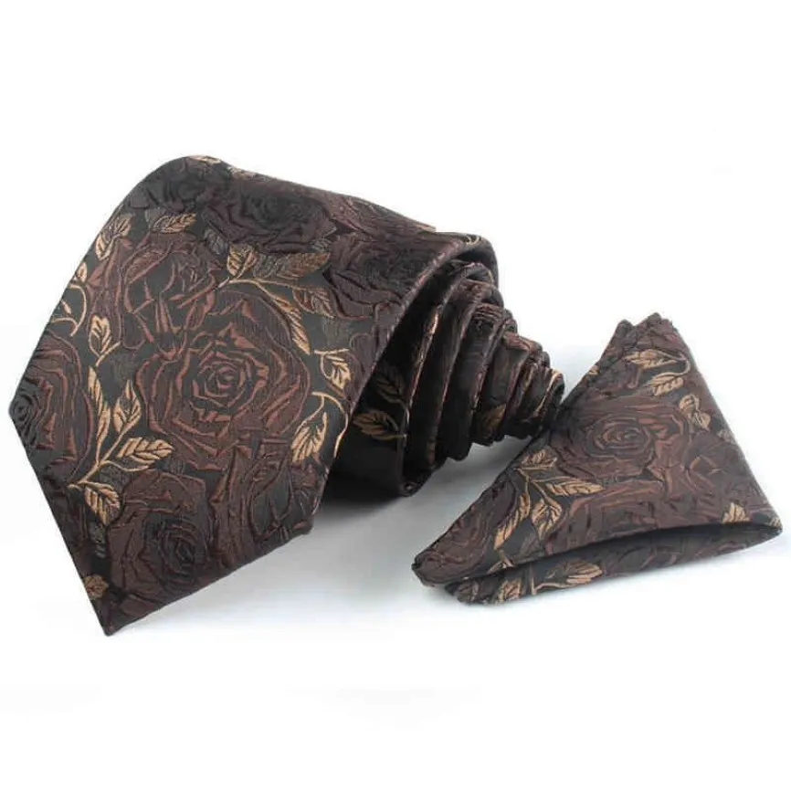 Cravatte da taschino alla moda per uomo Completo da uomo Cravatta da uomo Cravatta formale marrone Fazzoletto Cravatta da matrimonio Cravatta218H