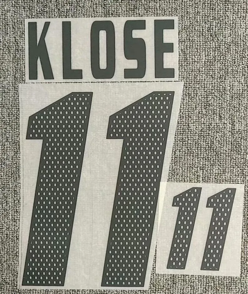 2002 11 Klose Nameset 13 BALLACK impression bricolage personnaliser n'importe quel nom numéro fer transfert Badge4486163