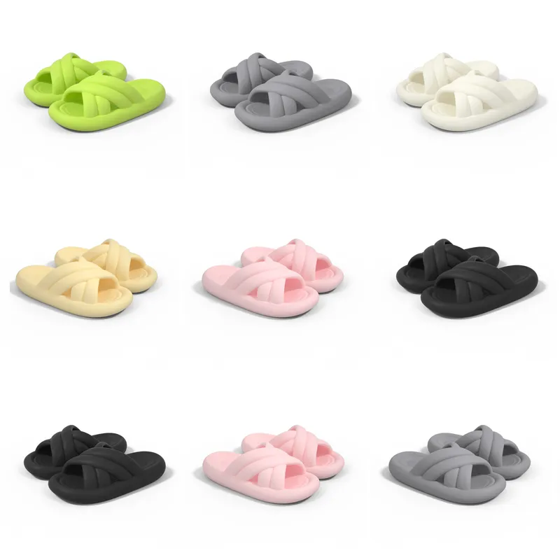 Product Shipping Free New Slippers Summer Designer for Women Green White Black Pink Grey Slipper Sandals Fashion-022 Womens Flat Slides Outdoor 93 s