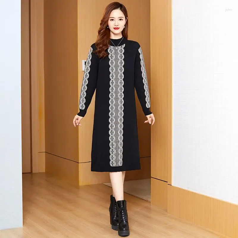 Cozy Oversized Jacquard Knit Sweater Dress: Warm Winter Fashion from Dhgate  Basic \u0026 Casual Dresses - price 34.59
