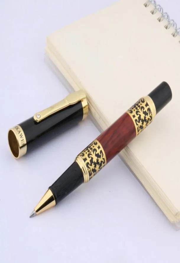 مدرسة Chouxiongluwei الذهبي الأسود الرجعية المعدني الطالب Rollerball Pen1381957