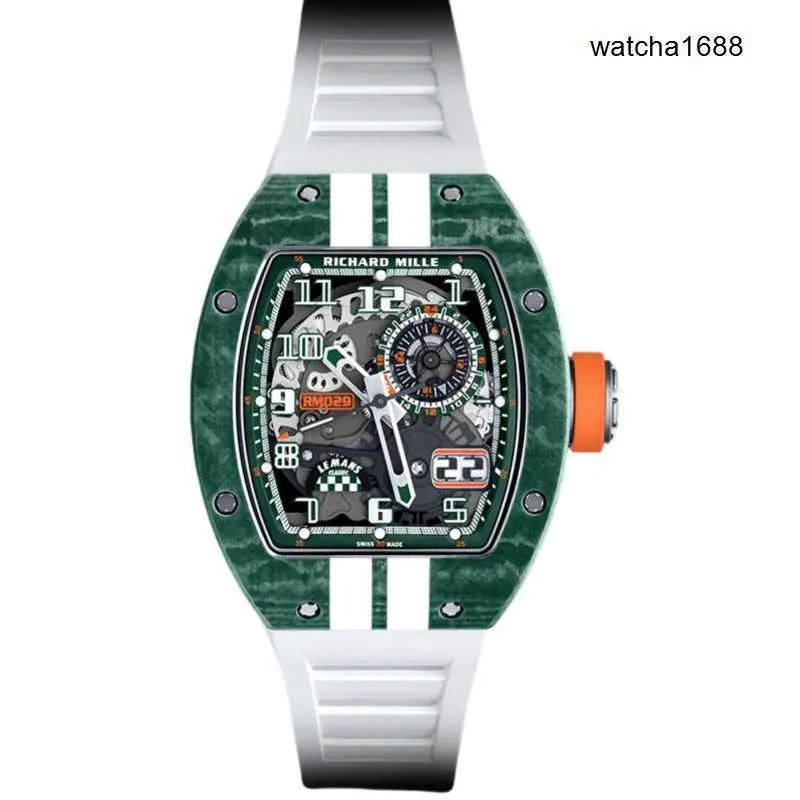 Freizeituhren Mode Armbanduhren RM Armbanduhr RM029 Herrenserie RM029 Automatische mechanische Uhr aus Kohlefasermaterial Gebrauchte Uhr Einzeluhr