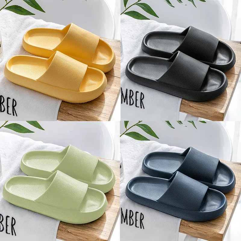 Slippers for men women Solid color hots low soft black whites Light Sea Green Multi walking mens womens shoes trainers GAI