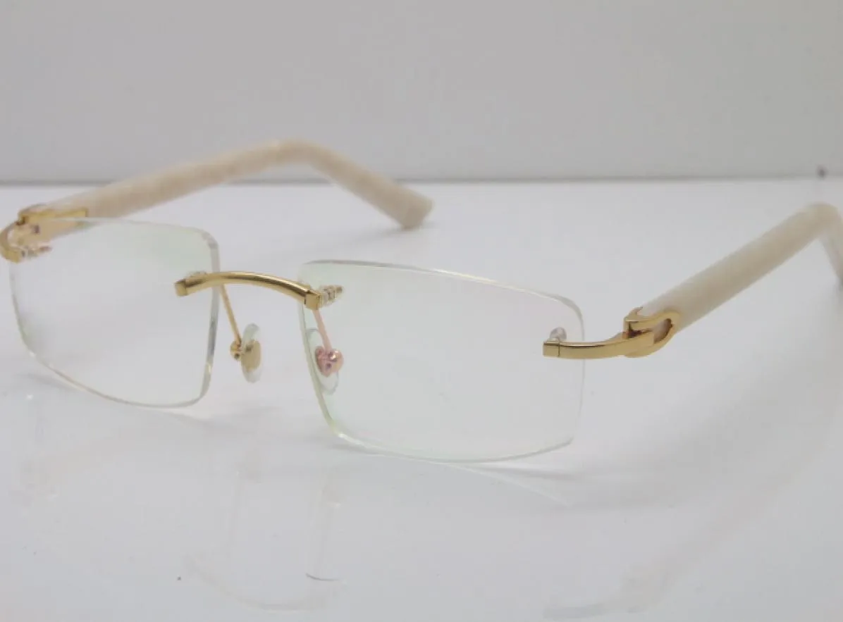 Rimless Optics 5952139眼鏡メガネフレームメンまたは女性シルバーゴールドメタルフレームアイウェアC装飾品質ファッション5559958