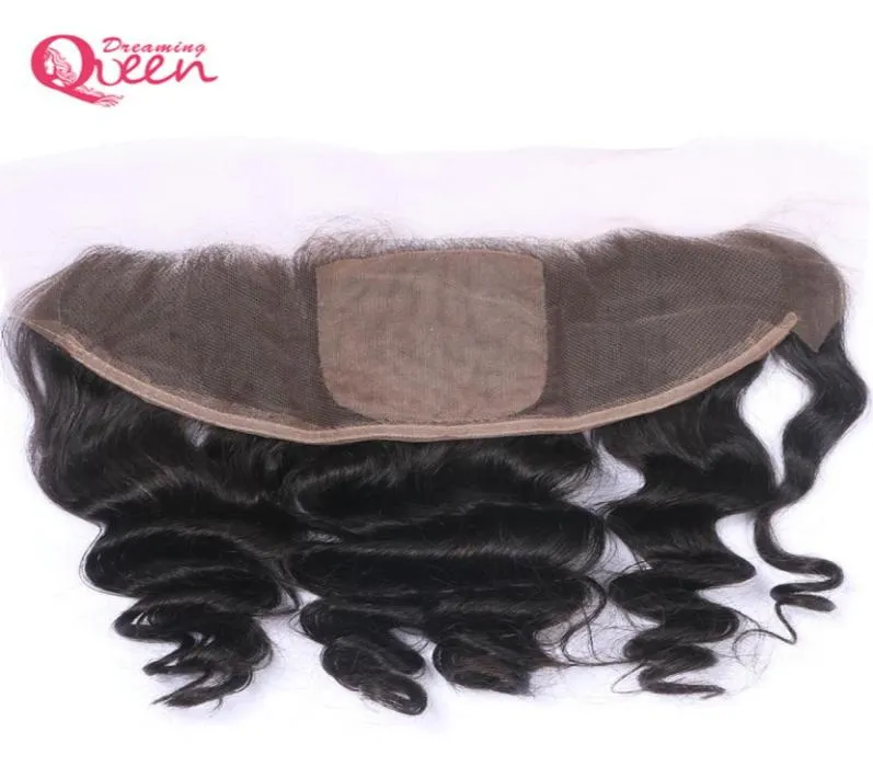 Peruvian Loose Wave Silk Base Lace Frontal Closure Virgin Human Hair Preplucked 13x4 Ear to Ear Middle Three Part Lace Closu6072534