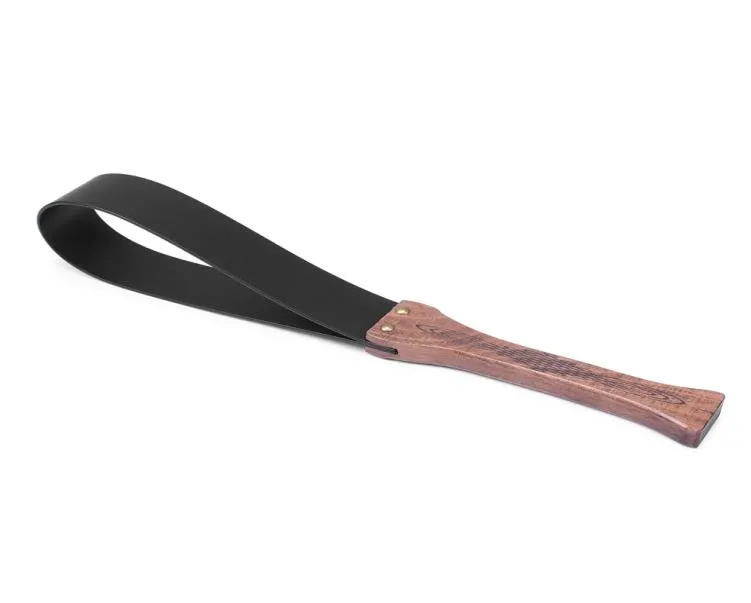 Flogger Bdsm Leather Whip Wooden Handle Fetish Lash For Sex Toys for Woman Adult Games Spanking Bondage Restraints Whips Q11264267818