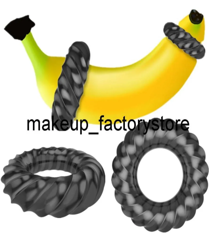 Massage 3PcsSet Silicone Durable Penis Ring Adult Men Ejaculation Delay Cock Ball Ring Rubber Rings Penis Enlargement Sex Toys Fo5883585