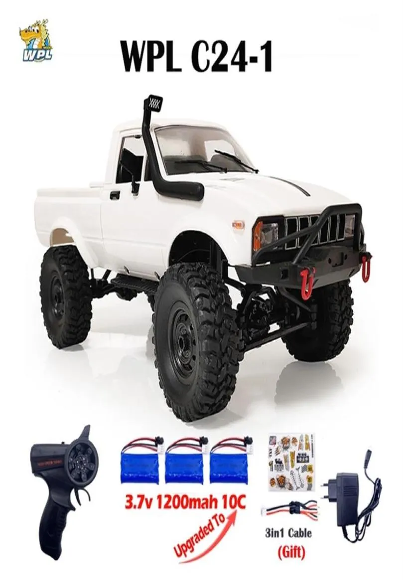 WPL C241 fullskala RC -bil 116 2 4G 4WD Rock Crawler Electric Buggy Climbing Truck LED Light Onroad 1 16 For Kids Gifts Toys 2206515439