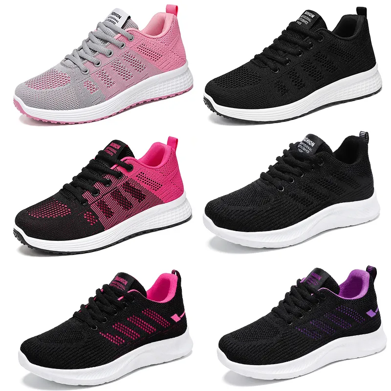 Scarpe sportive casual con suola morbida da donna scarpe singole traspiranti in mesh scarpe da corsa da donna 46