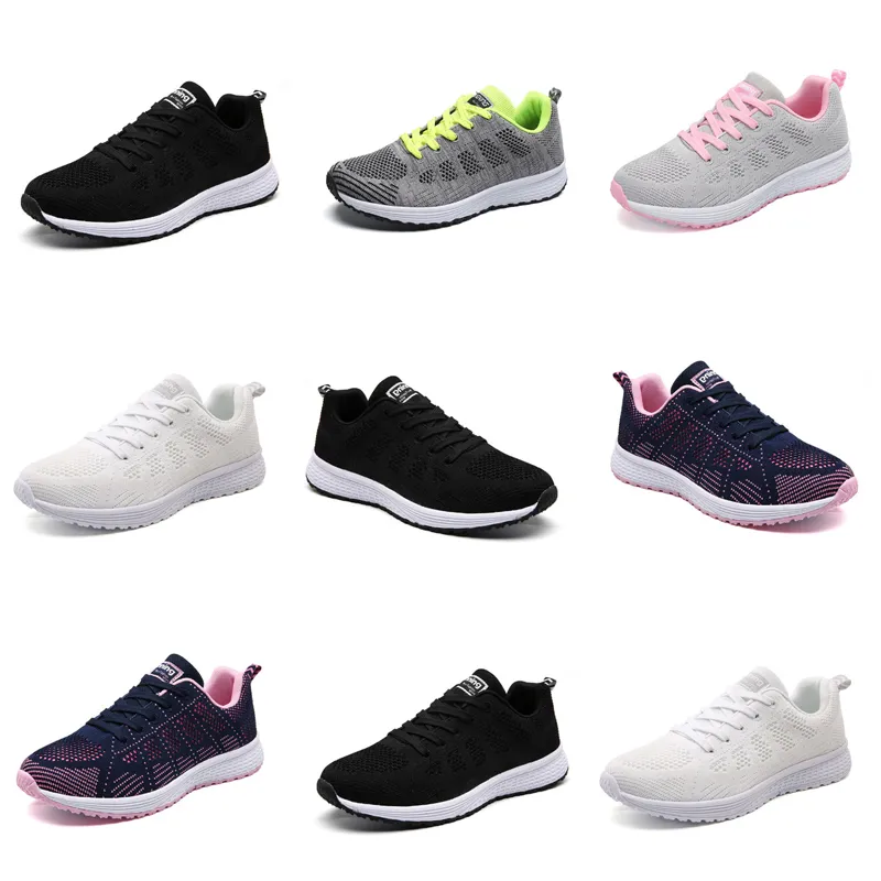 2024 Chaussures de course d'été Designer pour femmes Baskets de mode Blanc Noir Rose Gris Confortable-010 Mesh Surface Femmes Baskets de sports de plein air GAI Sneaker Shoes